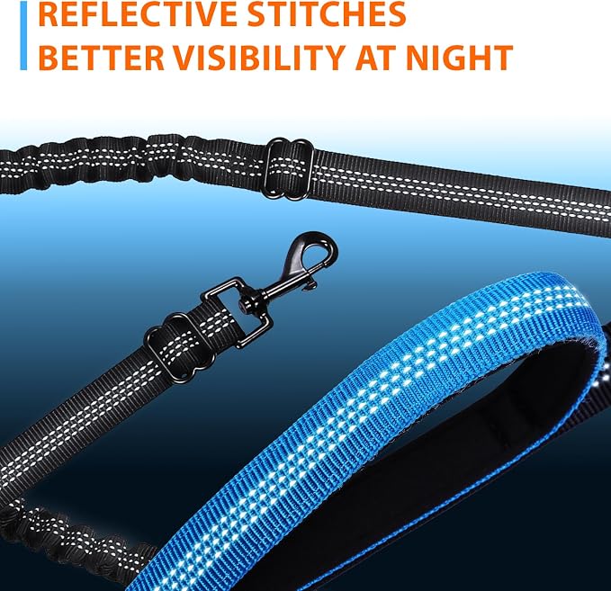 SparklyPets - Hands Free Double Dog Leash - Dual Dog Leash for 2 Small Dogs - with Padded Handles, Reflective Stitches - No Pull, Tangle Free, for Walking, Hiking, Canicross - for Small Dogs - Image 6