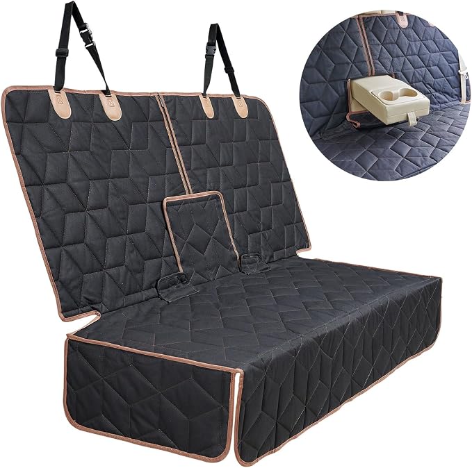 Petiza Dog Car Seat Cover for Back Seat, Heavy-Duty Non-Slip Waterproof Car Bench Protector for Pets,Compatible with Middle Armrests ，Dog Seat Cover Universal for Cars Trucks and SUVs - Image 8
