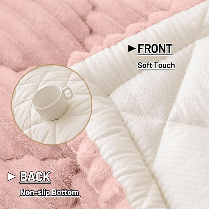 Smiry Couch Cover for Dogs Washable, Non Slip Fuzzy Pet Sofa Protector | Soft Thick Furniture Cover for Sofa, Loveseat and Sectional, Scratch & Pet Hair Resistant (Dusty Rose, 27.6" x 59") - Image 5