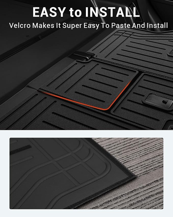 Ecarzo Backrest Mat Compatible with 2010-2024 Toyota 4Runner 5 Seat Cargo Mat TPE Back Seat Protector All Weather Waterproof Trunk Mat Cargo Liner for 2024 Toyota 4Runner Accessories (No Fit 3rd Seat) - Image 7