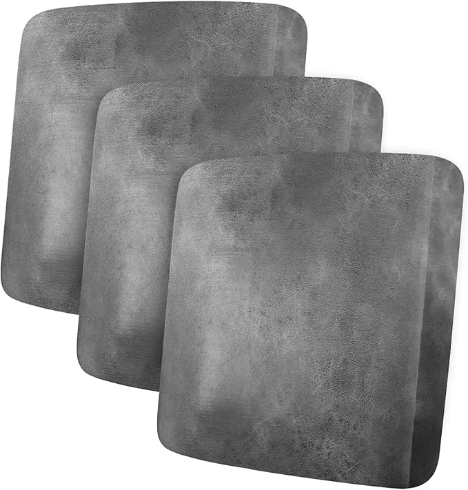 ANARACHON Leather Look Couch Cushion Covers Sofa Seat Slipcovers Sets Couches Furniture Protector for Sectional Armchair Loveseat Pets Kids Stretch Spandex Fabric (3 Cushion Sofa, Light Grey) by ANARACHON