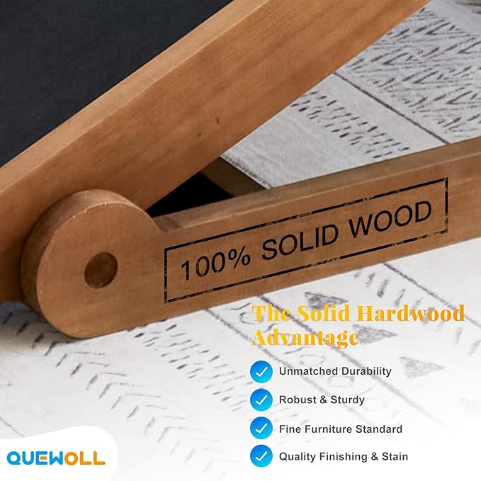 Dog Ramp for Bed and Couch- 5 Height Adjustable Premium Solid Wood Pet Ramp for Small, Medium Dogs, Collapsible Anti-Slip Dog Ramp for Sofa, Couch & Beds (Brown, 115)