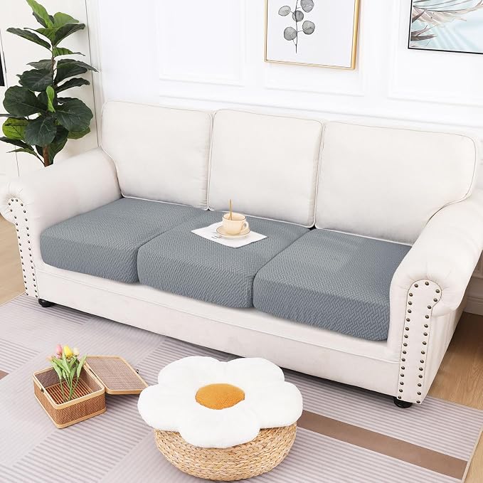 hyha Waterproof Couch Cushion Covers, Anti Slip Sofa Slipcovers for Pets | Waterproof Protection, Thick Jacquard Fabric, Wear Resistant, Anti Slip, Pet Protection (3 Pieces) - Image 5