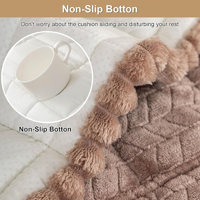 Thick Pet Couch Covers for Sofa (27.6"x59",Dark Brown) | Soft Sofa Covers for 2 Cushion Couch, Machine Washable，Non Slip Sofa Cover, Flannel Dog Pet Friendly Couch Covers Protector - Image 4