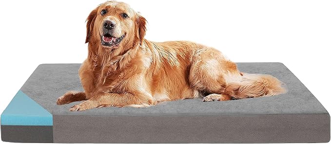Orthopedic Memory Foam Dog Bed, Cooling Dog Beds for Extra Large Dogs -Waterproof Pet Bed for Crate with Removable Washable Cover, XL(41inch,90Lbs) by ABETTERLIFEWITHPET