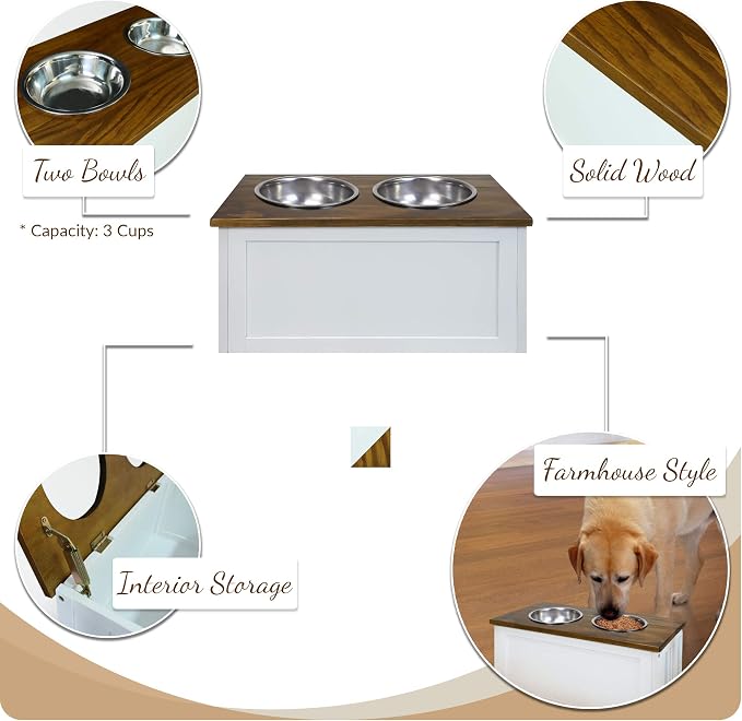 Casual Home Pet Feeder Storage Stand for Dogs - Medium to Large Breeds - Image 3