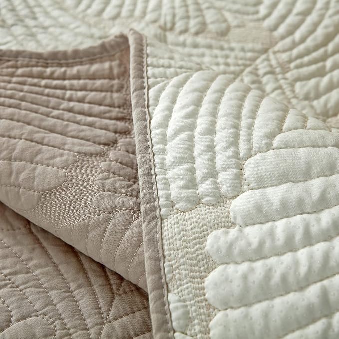 Solid Color Leaf Cotton Quilted Sofa Covers Anti-Slip Soft Sectional Couch Cover Washable Sofa Slipcover for Dogs Cats Pet (Khaki,28''x82'') - Image 6