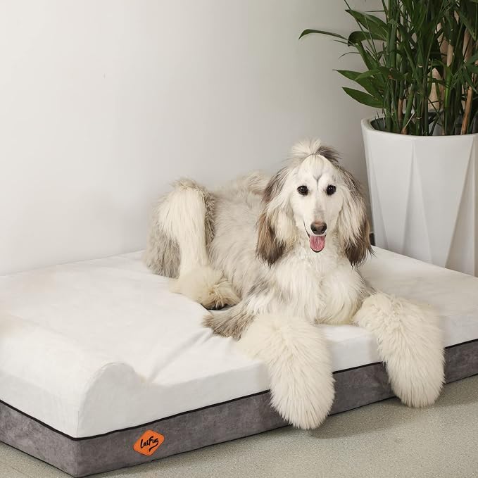 Laifug Orthopedic Dog Beds for Large Dogs,7" Memory Foam Dog Beds,Durable Water Proof Liner Removable and Washable, Nonskid Bottom, Dark Grey 50"x36"x10" - Image 2