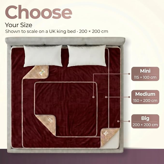 Sacred Weapon Blanket Waterproof and Stain Proof – Water Proof Blanket for Bed & Couch – Splash Throw Blanket VIP – Washable King, Queen Mattress Protector Waterproof – Dark Red 80"x80" - Image 2