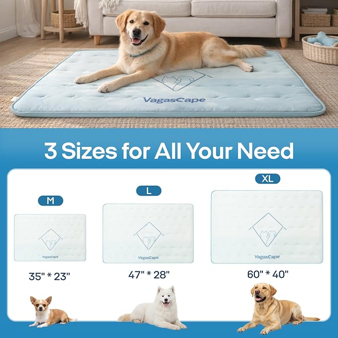 Vagascape 3.0 Supportive Double Sided Dog Cooling Mat | Thick Durable Pet Cooling Mat for Extra Large Pet, 60" x 40" Washable Cooling Mat for Dog Outdoor and Indoor - Image 8