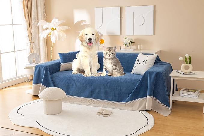 Waterproof & Anti-Slip Sofa Cover - Cat & Dog Claw-Resistant Furniture Protector, Stylish Scratchproof Couch Cover for Pets, Universal Fit Most Couche (Medium, 78" x 102") - Image 2