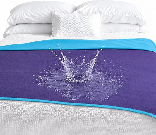 The Original Good-Time Purple/Blue Waterproof Blanket Jumbo 80x60 | 100% Leakproof for Messy Moments, Pets and Spills, Machine Wash & Dry by TOP+Waterproof+Blanket