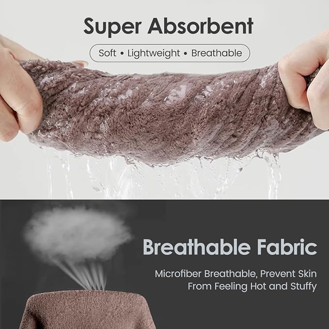 JML Microfiber Bath Towels, 2 Pack, 30 in x 60 in, Chocolate | Hanging Loop, Super Soft, Absorbent, Lint Free, Fade Resistant, Lightweight, Quick Dry, Use for SPA , Sauna, Salon Hair Wrap - Image 5