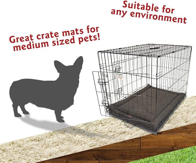 Majestic Pet Orthopedic Memory Foam Dog Crate Mat - Plush Pet Bed Pad for Crates & Kennels | USA Crafted | 36"x23" Villa Storm - Image 4