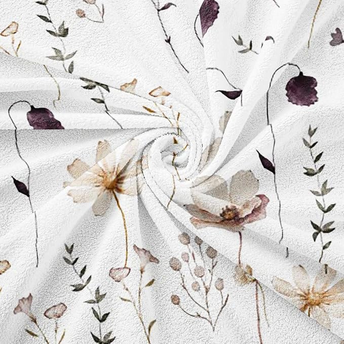 Erosebridal Watercolor Floral Couch Cover Brown Beige Flower Sofa Cover Modern Minimalist White Couch Protector 91" X 134" Rustic Farmhouse Washable Non Slip Sofa Protector for Couches and Sofas - Image 7