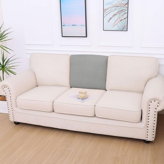 hyha Waterproof Couch Cushion Covers for Pets, Non Slip Sofa Seat Cover | Stretch Jacquard Fabric, Elastic Bottom, Non Slip Fit, Waterproof Protection, Pet Hair Protection (1 Piece for Backrest M) - Image 7