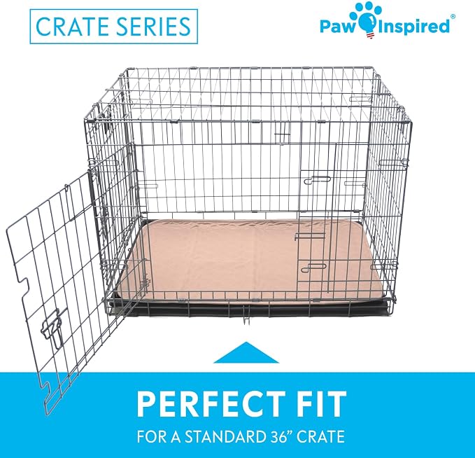 Paw Inspired Washable Crate Liners for Dogs, 35x22 Inch, 2 Pack | Fits 36 Inch Kennels, Leakproof, Non-Slip Pee Pads, Reusable Puppy Pads for Potty Training, Whelping, Waterproof Pet Mat - Image 5