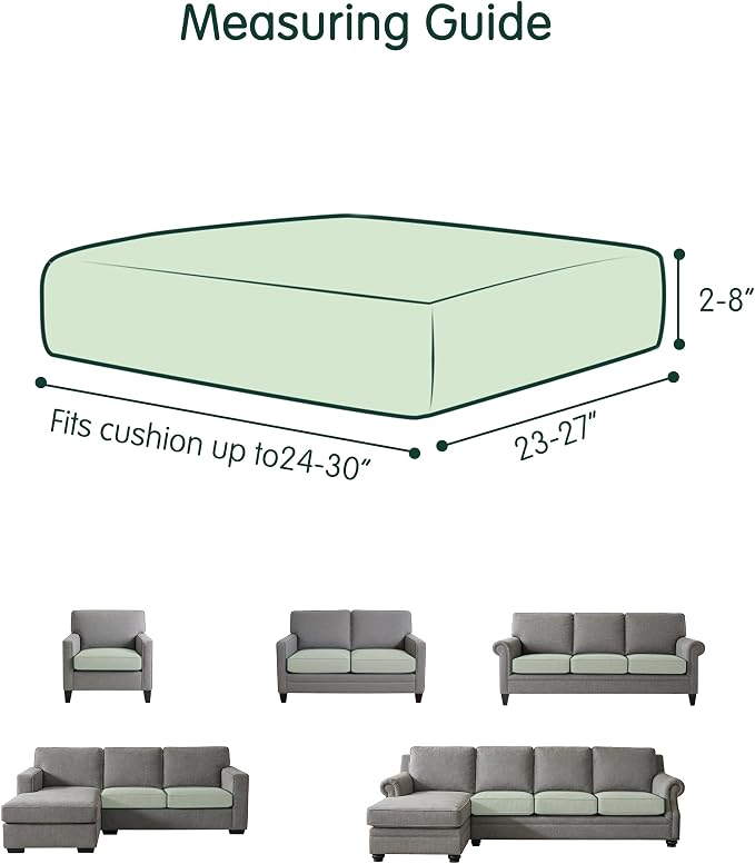 CHUN YI Velvet Couch Cushion Covers, 2PC Water Resistant Loveseat Cushion Covers for 2 Cushion Couch, Individual Seat Cushion Covers Cushion Protector Slipcovers for Pets (2 Pack, Grey) - Image 2