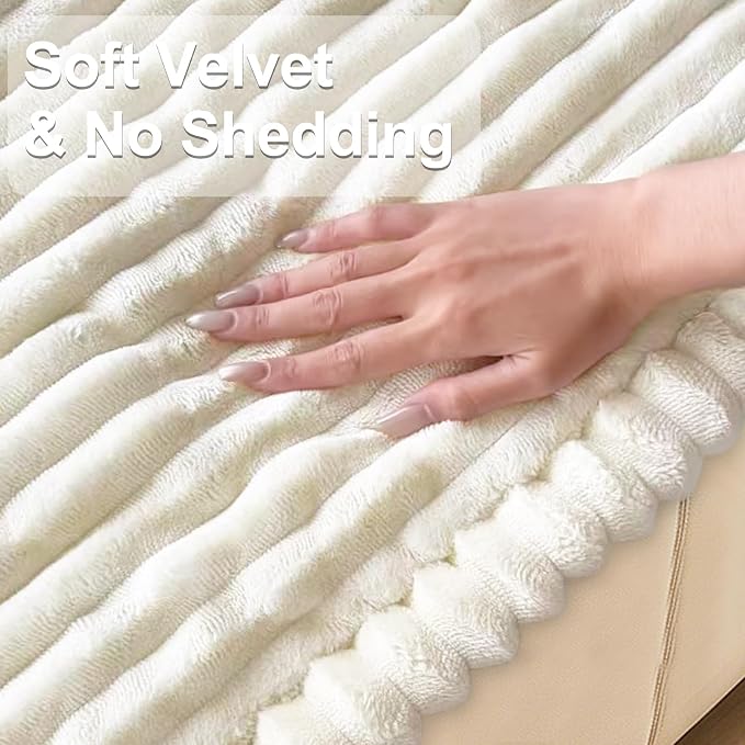 NAISI Pet Couch Covers for Sofa with Thick Filling and Non-Slip Bottom Sectional Sofa Covers Washable Friendly for Pets(1pc/27.5"x 82.6",Cream) - Image 3