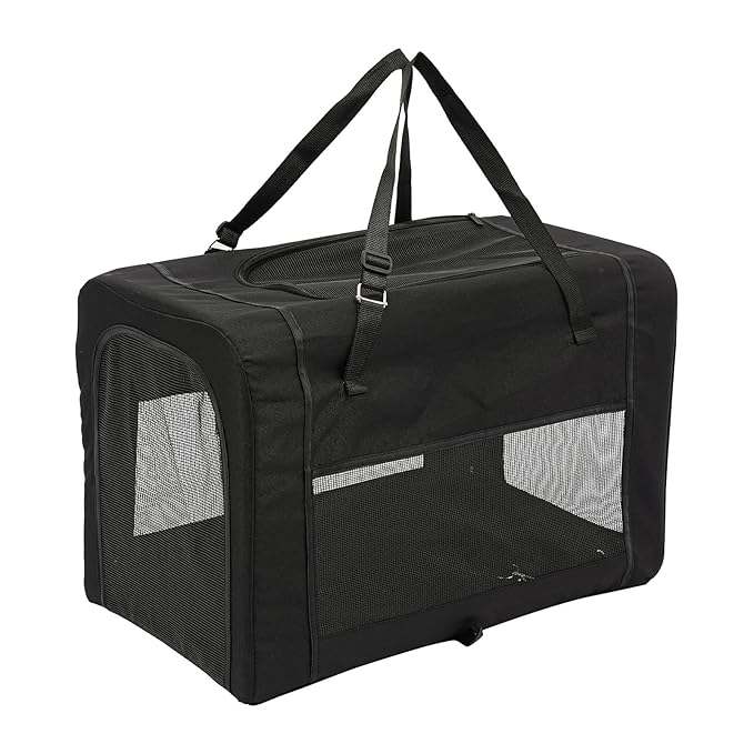 Double Dog Stroller with 4 Wheels, Foldable 3-in-1 Cat Pet Stroller with 2 Detachable Carriers,Reversible Handle, Steel Frame, Safety Belt for Small Medium Dogs Cats(Black)