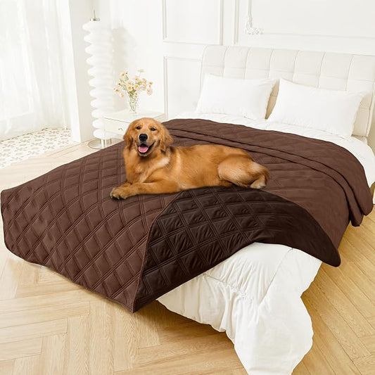 Smiry Waterproof Dog Bed Cover, Reversible Pet Blanket for Sofa Couch | Soft Washable Dog Blanket, Leakproof Couch Cover for Dogs Cats & Furniture Protection, 82x120, Brown/Chocolate by Smiry