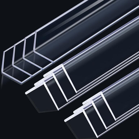 Sasylvia 10 Pcs Wall Corner Protector Guards, 3/4 x 36 Inches, Avoid Scratching Scuffs, Vinyl Corner Trim Molding, Ease Install and Cleaning for Door Countertop Furniture Cabinet Protection(Clear) by Sasylvia