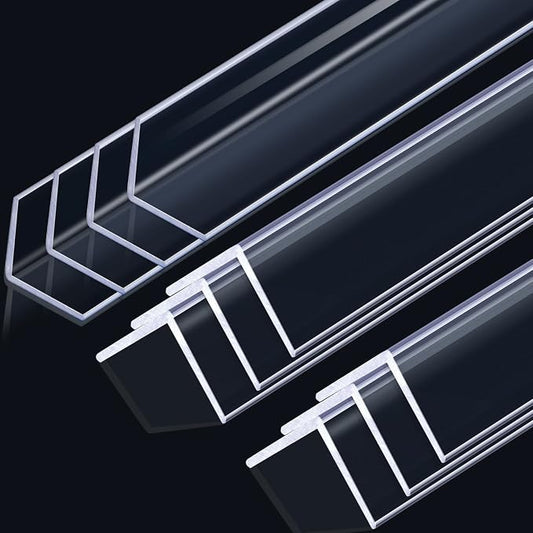 Sasylvia 10 Pcs Wall Corner Protector Guards, Vinyl 3/4 x 48 Inches Corner Trim Molding, Avoid Scratching Scuffs, Ease Install and Cleaning for Door Countertop Furniture Cabinet Protection, Clear by Sasylvia