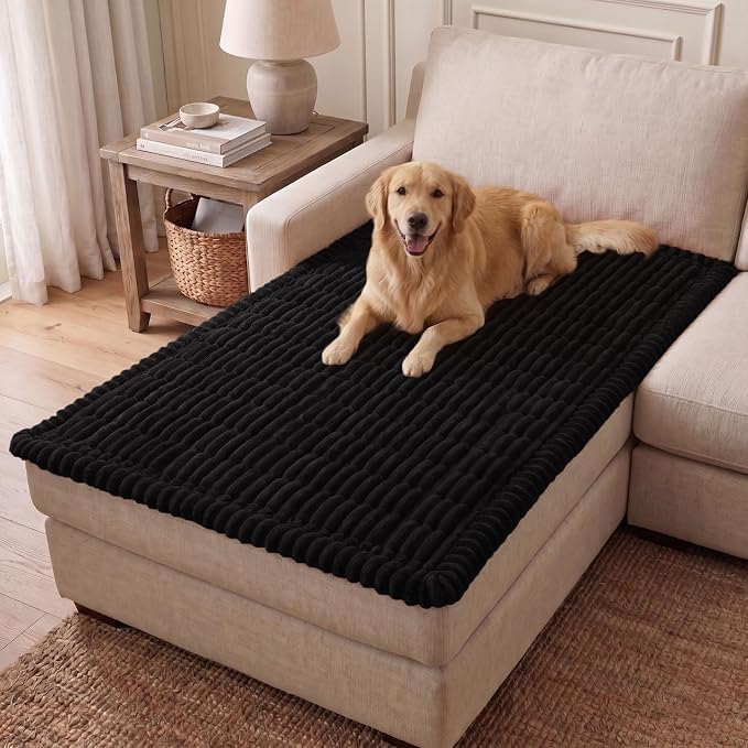 hyha Couch Cover for Dogs, Washable Non Slip Plush Flannel Sofa Protector | Thick Flannel, Silicone Anti-Slip Backing, Pet Hair & Scratch Protection, Fits Sofa & Loveseat (43" x 63") by hyha