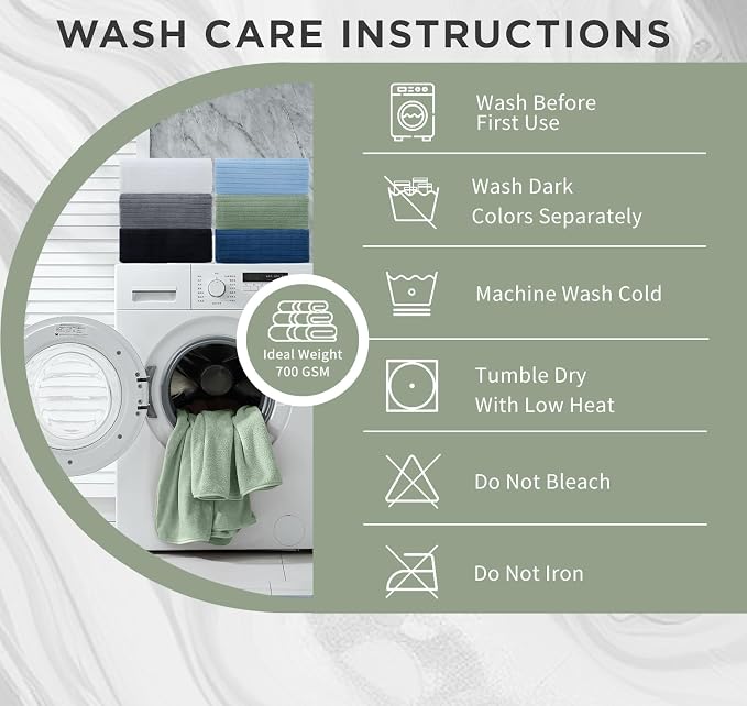 Extra Large Bath Sheet Set of 4,Ultra Soft Fluffy Towel,35”x 70”Oversized Bath Towel Set,Premium Microfiber Bathroom Towel Set Highly Absorbent Quick Dry Shower Towel for Bathroom,Hotel,Spa (Green) - Image 6