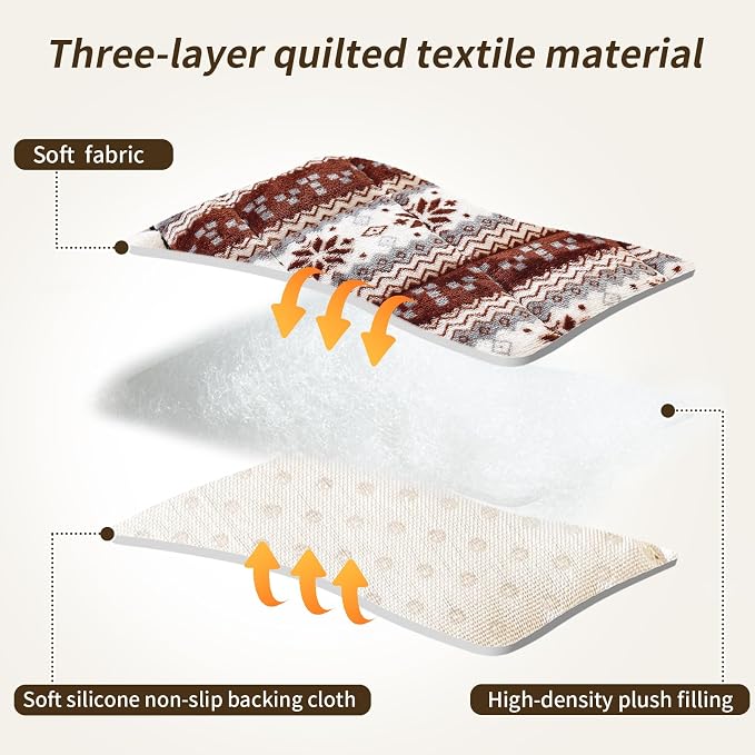 Plush Warm Sofa Cover, Pet Couch Cover for Sectioanl Sofas, Sofa Covers for Pet Washable, Non-slip Christmas Couch Covers for Pets, Dog Couch Protectors for Christams(1PC, Dark Brown, 27.6"×94.5") - Image 4
