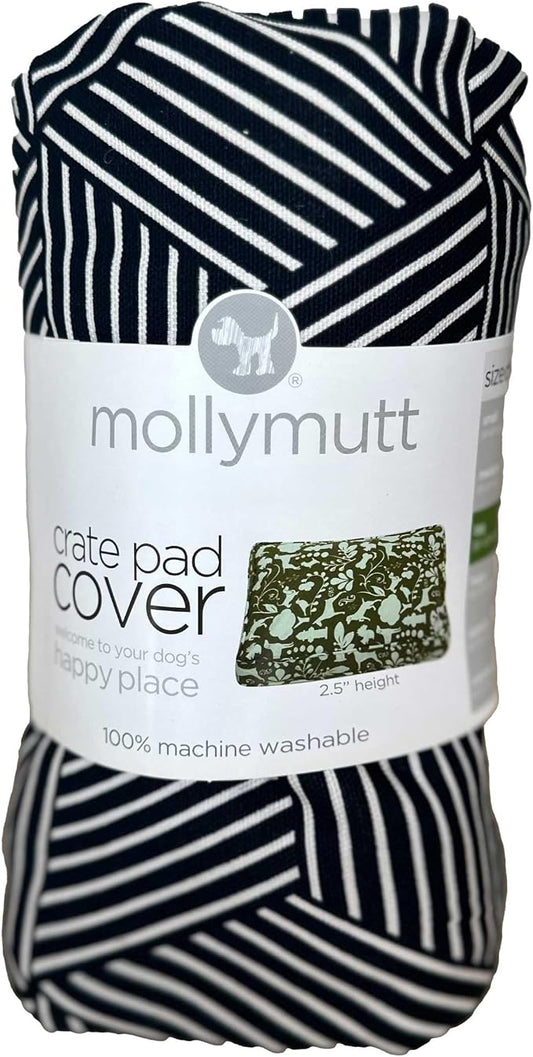 Molly Mutt Dog Crate Pad Cover, 100% Cotton Canvas Cover for Dog or Puppy Crate Bed, Durable, Washable, and Free of Harmful Chemicals, Pre-Shrunk, 30"x21"x2.5", Rough Gem by MollyMutt