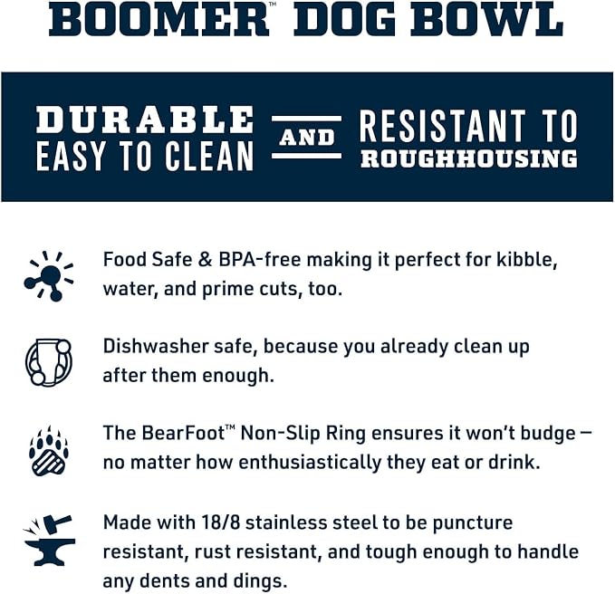 YETI Boomer 4, Stainless Steel, Non-Slip Dog Bowl, Holds 32 Ounces - Image 2