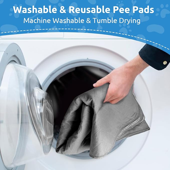 Washable Puppy Dog Pee Pad, 24"X36" 2pcs Reusable Puppy Pads, Waterproof Whelping Training Mat for Playpen Crate, Floor, Bed,Sofa and Trunk - Image 7