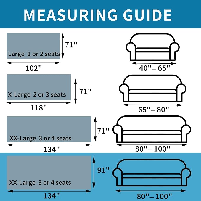 HAOMAIJIA Non Slip Couch Cover Sofa Covers for 3 Cushion Couch Washable sectional Couch Covers for Dogs pet Furniture Protector Couch Cover Blanket for Living Room (Off White, 91"x134") - Image 4