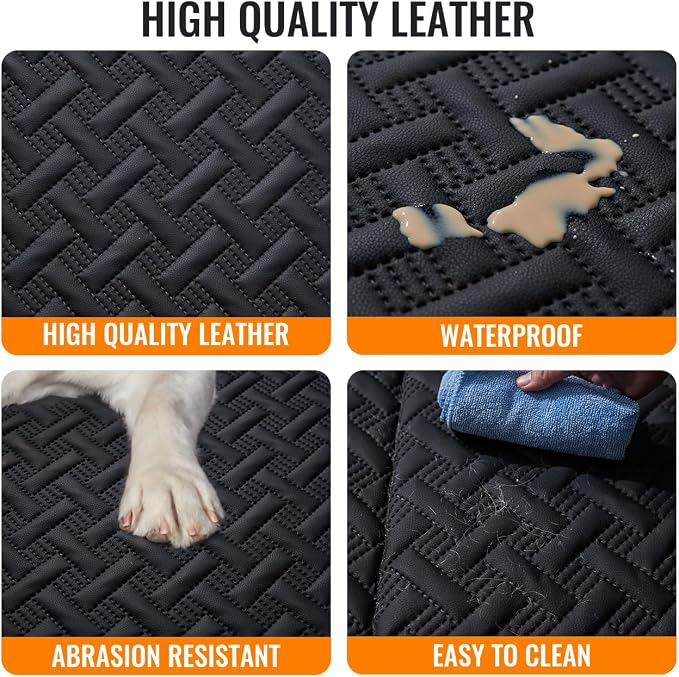 MAXFUT Dog Back Seat Extender,Backseat Pet Cover for Dogs,Rear Dog Car Seat Cover for Back Seat,Hard Bottom Car Seat Cover for Dogs, Dog Hammock for Car - Image 5