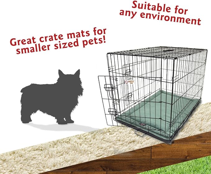 Majestic Pet Orthopedic Memory Foam Dog Crate Mat - Plush Pet Bed Pad for Crates & Kennels | USA Crafted | 24"x18" Villa Azure - Image 4