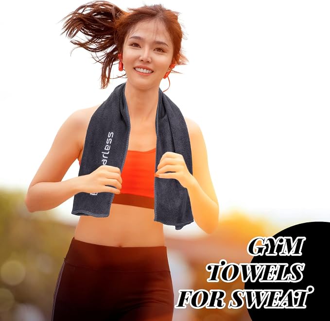 Newwiee Microfiber Gym Towels for Exercise Fitness Bulk 32 x 16 Inch Soft Quick-Drying Sweat Absorbent Yoga Towel for Women Men Be Fearless Sport Towel for Cycling, Swimming, Workout, Camping(36 Pcs) - Image 6