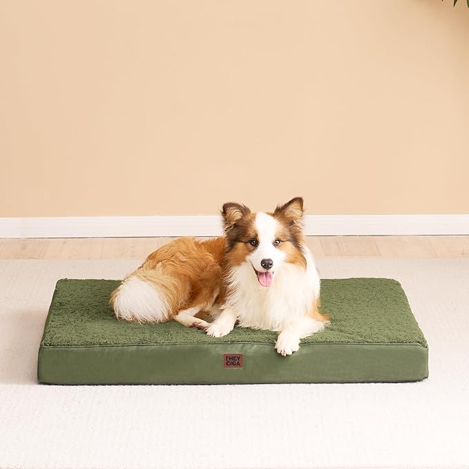 EHEYCIGA Orthopedic Dog Bed Large with Removable Washable Cover, 36x27 | Egg Crate Foam Support, Durable Oxford fabric, Non-Slip Bottom, Machine Washable, Soft Waterproof Plush Pet Bed Mat For Crate - Image 8