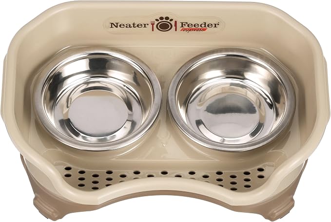 Neater Feeder Express Mess Proof Cat Bowls Elevated, No Spill Feeding Station, Stainless Steel Dishes for Food and Water, Raised Bowls for Indoor Cats, No Fatigue Whisker Friendly Dish, Cappuccino - Image 7