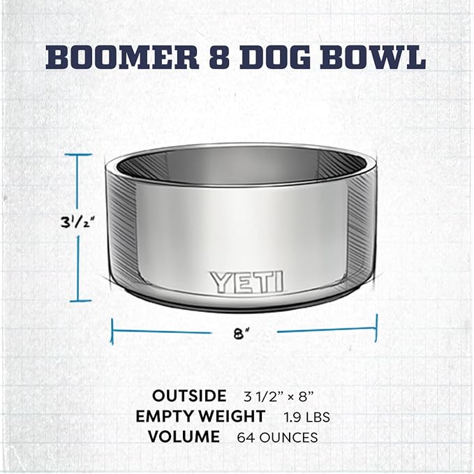YETI Boomer 8, Stainless Steel, Non-Slip Dog Bowl, Holds 64 Ounces - Image 5