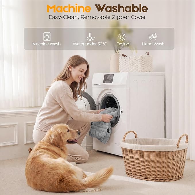 Orthopedic Dog Bed for Extra Large Dog, Waterproof Pet Bed,Non-Slip Bottom and Egg-Crate Foam with Removable Washable Cover Crate Bed,Grey,42"x30"x4" - Image 7
