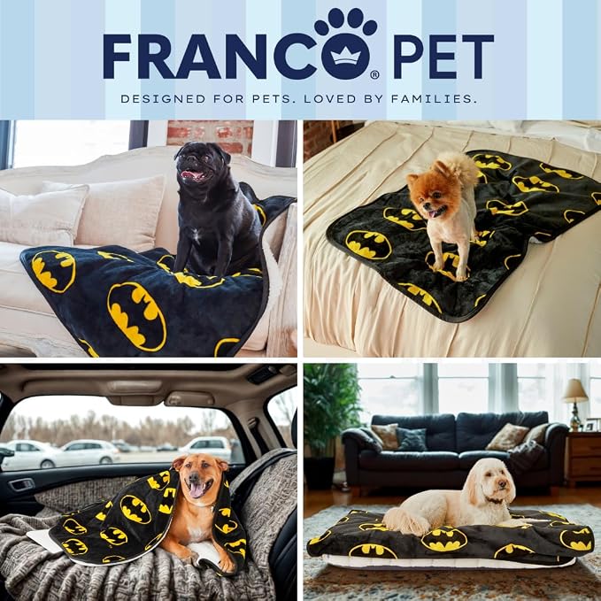 Batman DC Comics Waterproof Dog Bed Cover, Large 30x40 Pet Blanket for Furniture Bed Couch Sofa, (Officially Licensed) by Franco - Image 7