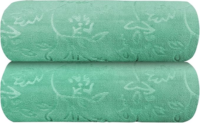 JML Extra Large Microfiber Bath Sheets Towels, 2 Pack, 35" x 70", Green | Oversized, Hanging Loop, Soft, Super Absorbent, Fast Drying, Perfect for Sauna, Shower, Sport, Fitness, Yoga - Image 7