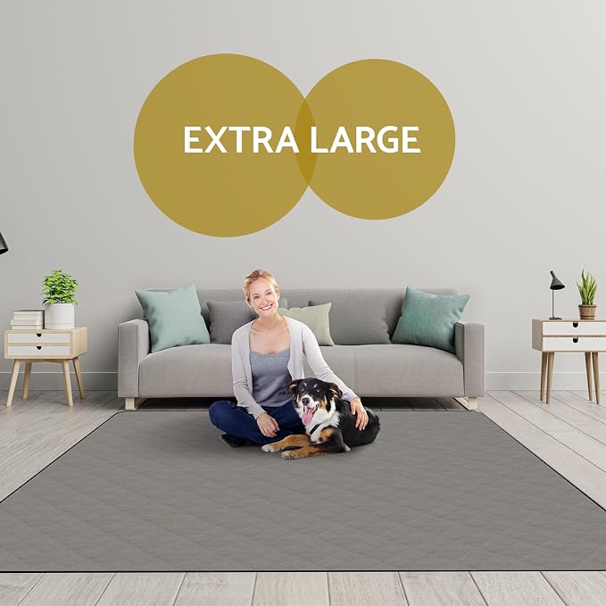 Washable Reusable Dog Pee Pads, 82"x120" Absorbent & Waterproof Puppy Training Pad for Crate, Playpen & Carpet, Large Potty Pads for Dogs, Cats & Small Pets - Image 2