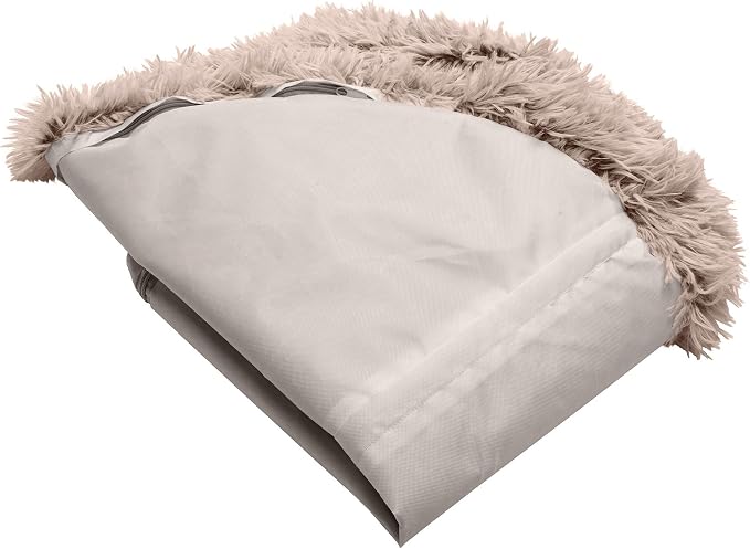 Furhaven Replacement Donut Dog Bed Cover Plush Long Faux Fur Calming Cuddler, Machine Washable - Taupe, Large by FurHaven