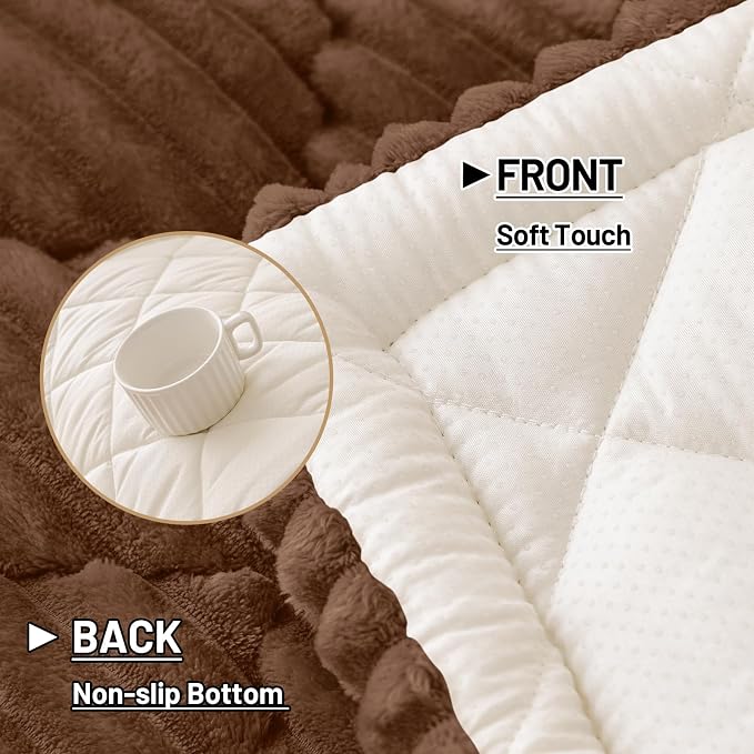 Smiry Couch Cover for Dogs Washable, Non Slip Fuzzy Pet Sofa Protector | Soft Thick Furniture Cover for Sofa, Loveseat and Sectional, Scratch & Pet Hair Resistant (Chocolate, 35.4" x 63") - Image 5