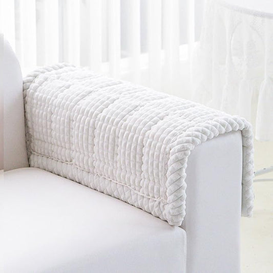 Couch Cover for Dogs Washable, Non-Slip Pet Couch Covers for Sofa, Fuzzy Dog Couch Cover Blanket, Thick, Soft, Plush Couch Cushion Covers for Sofa Protector (White, 27.6" x 27.6"/70 x 70cm) by Disayu