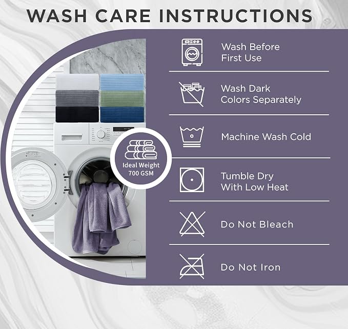 Extra Large Bath Sheet Set of 4,Ultra Soft Fluffy Towel,35”x 70”Oversized Bath Towel Set,Premium Microfiber Bathroom Towel Set Highly Absorbent Quick Dry Shower Towel for Bathroom,Hotel,Spa (Purple) - Image 7