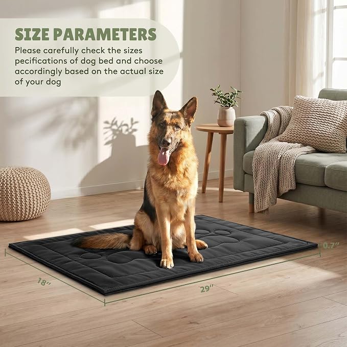 Chew Proof Dog Crate Pad, Indestructible Durable Dog Crate Mat, 18"x29" | Dog Bed For Aggressive Chewers, Waterproof, Machine Washable, For Large Dogs, Tough Indoor Outdoor Kennel Pad, Small - Image 4