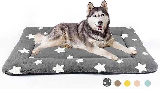 Mora Pets Dog Crate Pad Dog Bed Mat for XLarge Dogs Washable Thin Pet Kennel Pad for 48 inch Cage Ultra Soft Flat Puppy Mattress Cat Cushion for Cozy Sleeping Anti-Slip Grey 48 x 29 by MoraPets